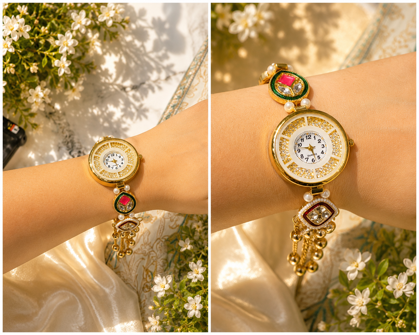 Meenakari Ghungroo Jewellery Watch