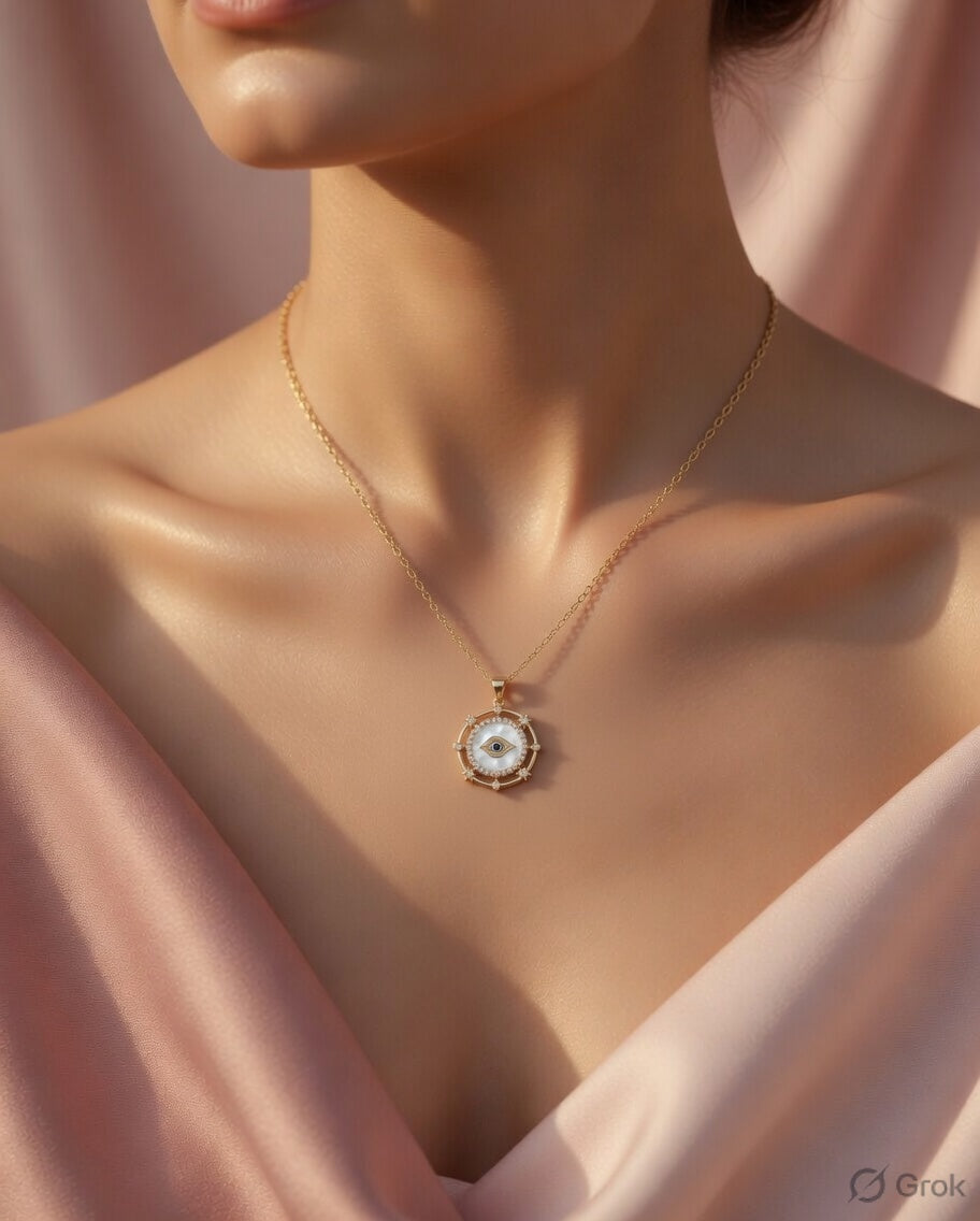 Moonstone Halo Pendant Necklace