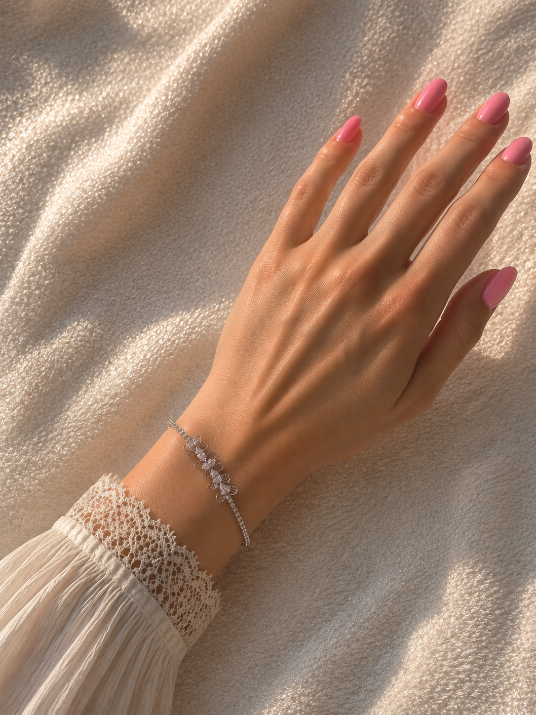 Silver Crystal Chain bracelet