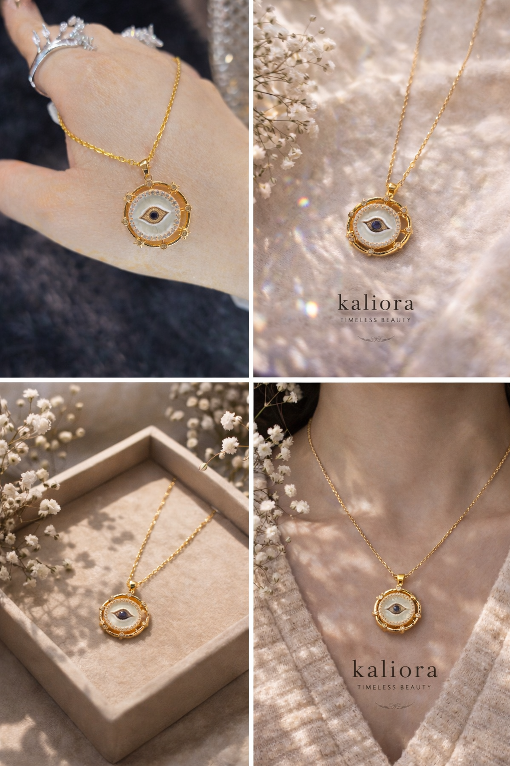 Rose Gold Triangle Mandala Necklace