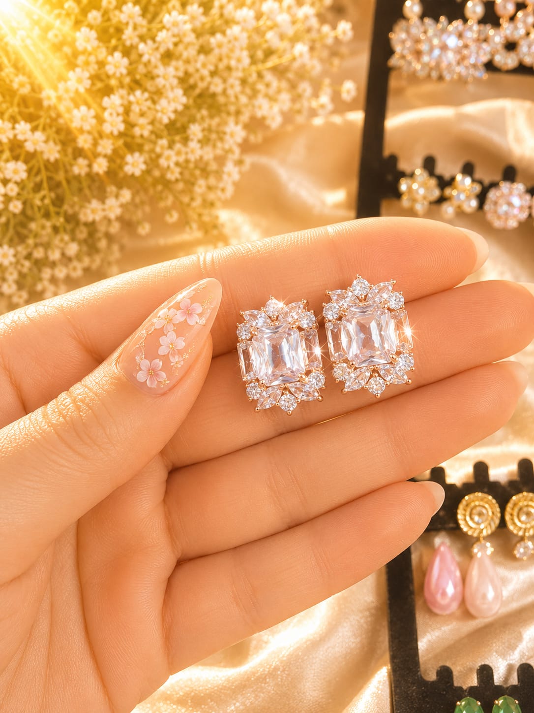 Crystal Stud Earrings