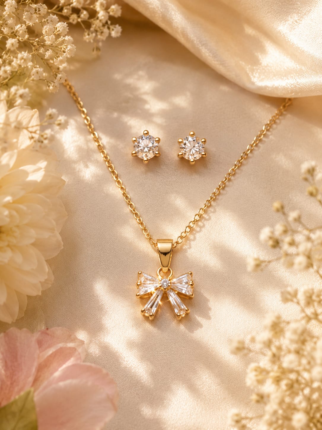 Gold Teardrop Crystal Set