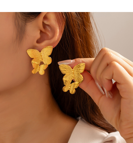 Vintage Crystal Cluster Earrings