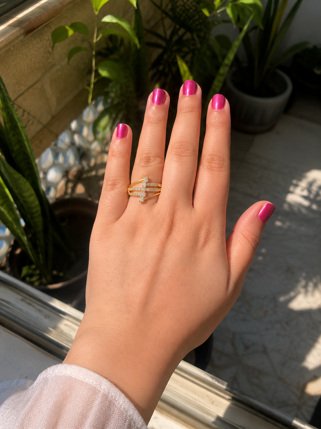 Rose Gold Emerald-Cut Halo Ring