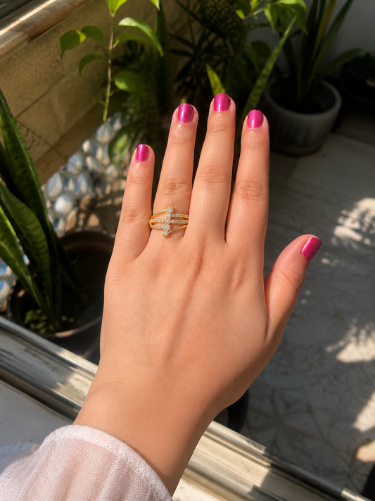Rose Gold Emerald-Cut Halo Ring