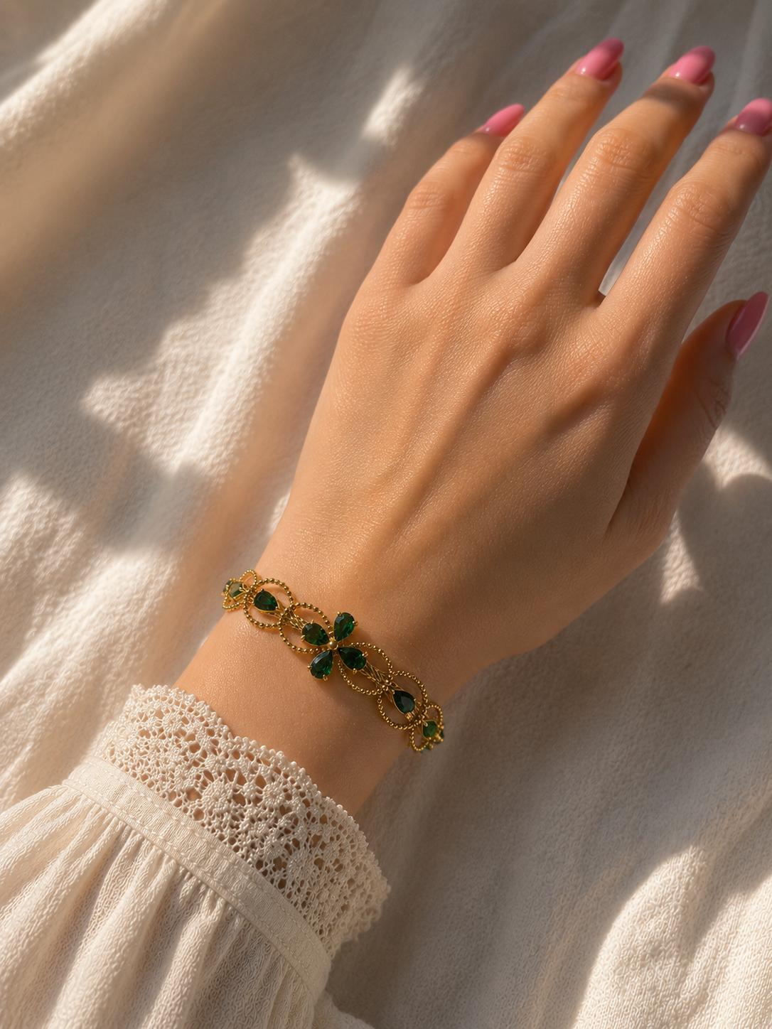 Gold Olive Leaf kada